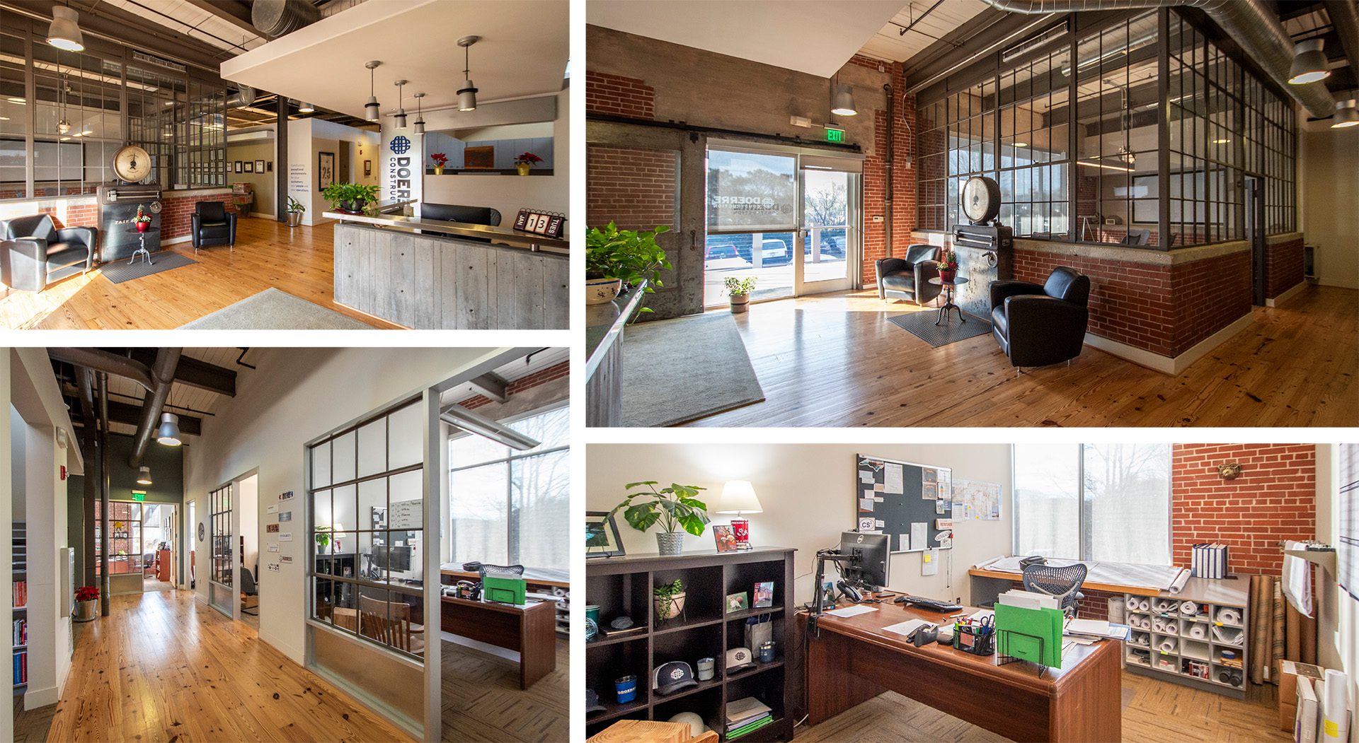 FreeMoreWest Dyestuff office building interior collage