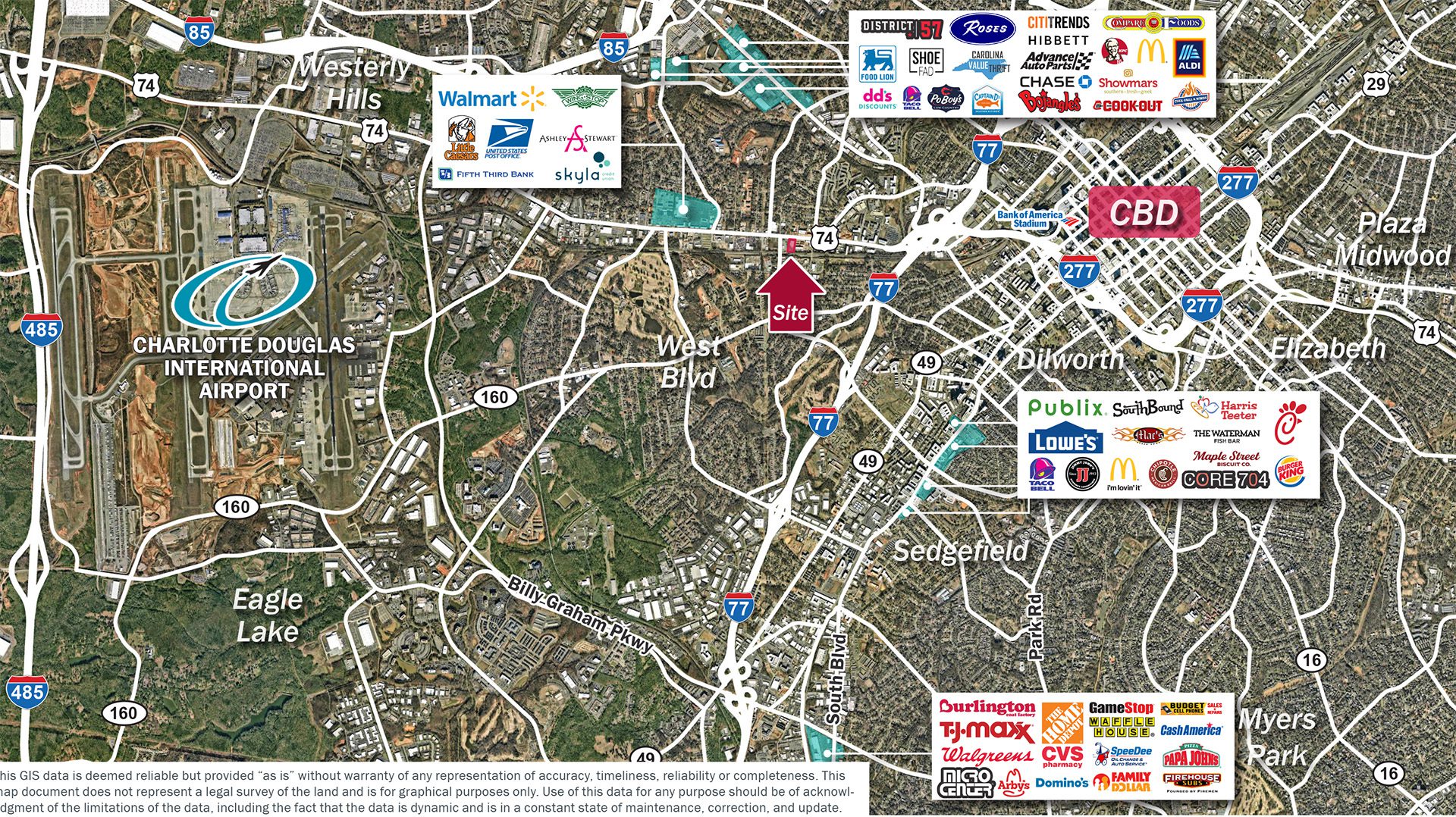 West Charlotte market aerial