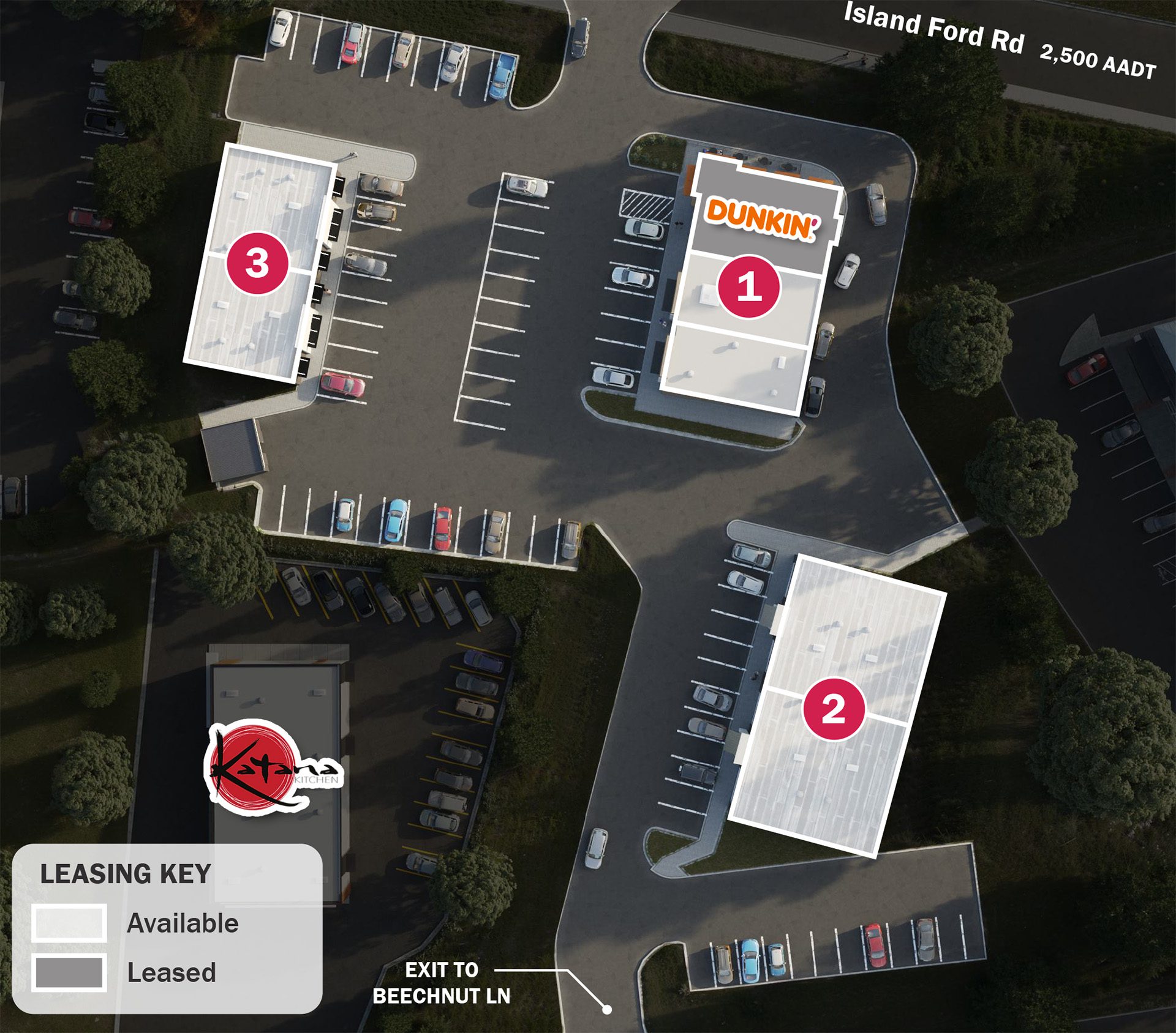 Island Ford Road retail site rendering