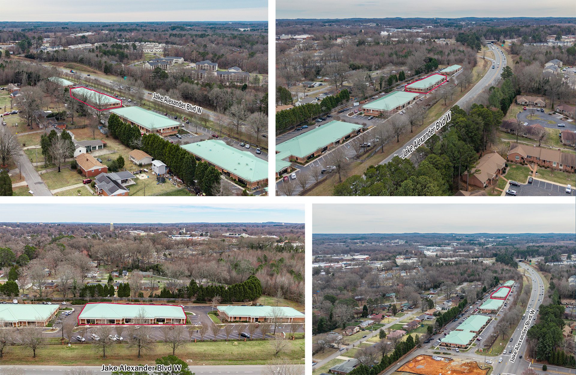 Jake Alexander Boulevard aerial images with medical office buildings