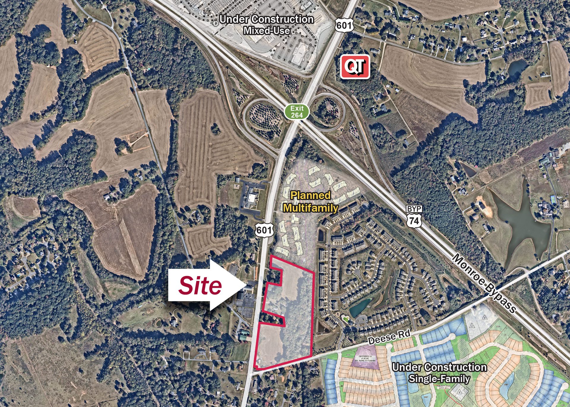 Hwy 601 Development Site Aerial