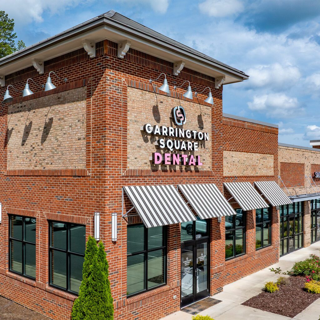 Carrington Square multi-tenant retail building with brick facade