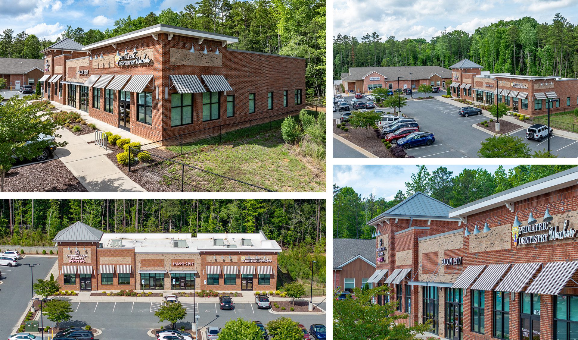 Carrington Square retail building exterior collage