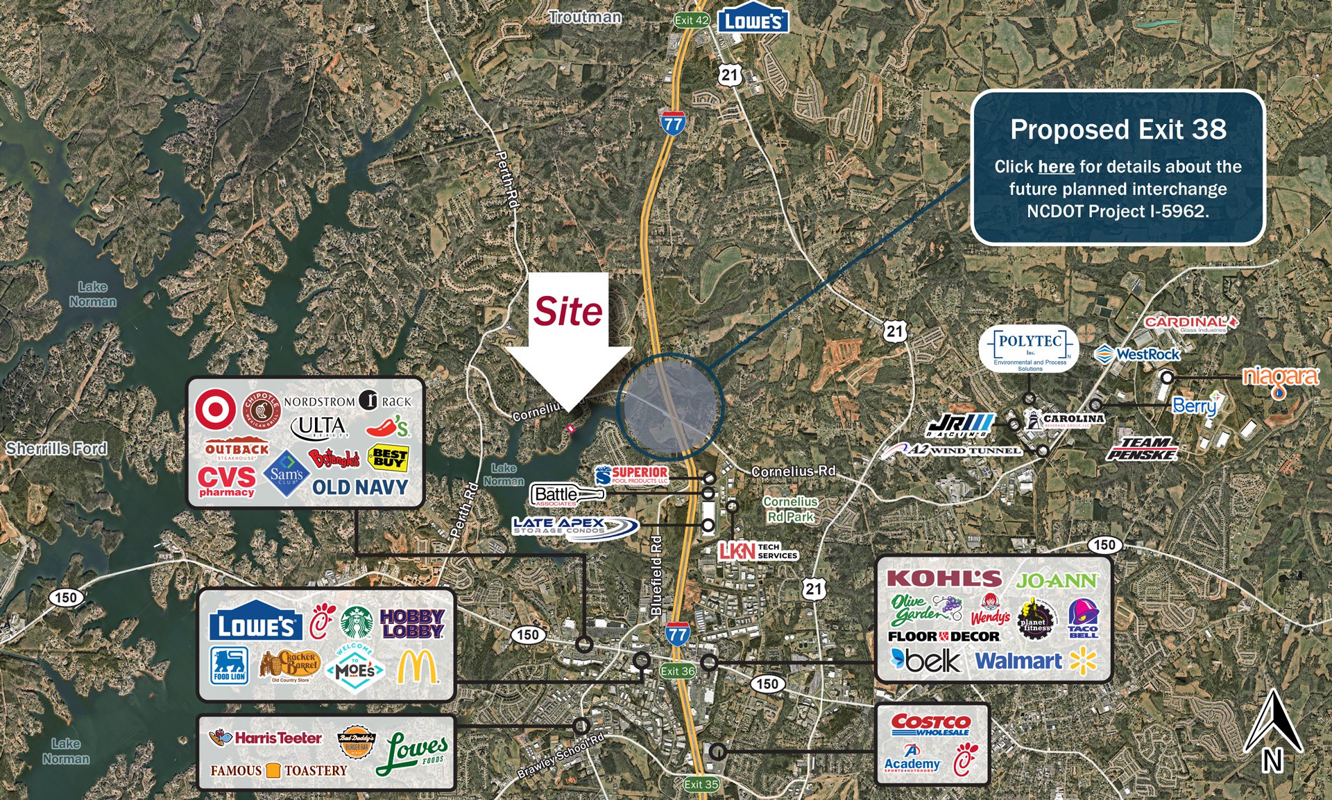 173 Homer Lane Mooresville Market Aerial