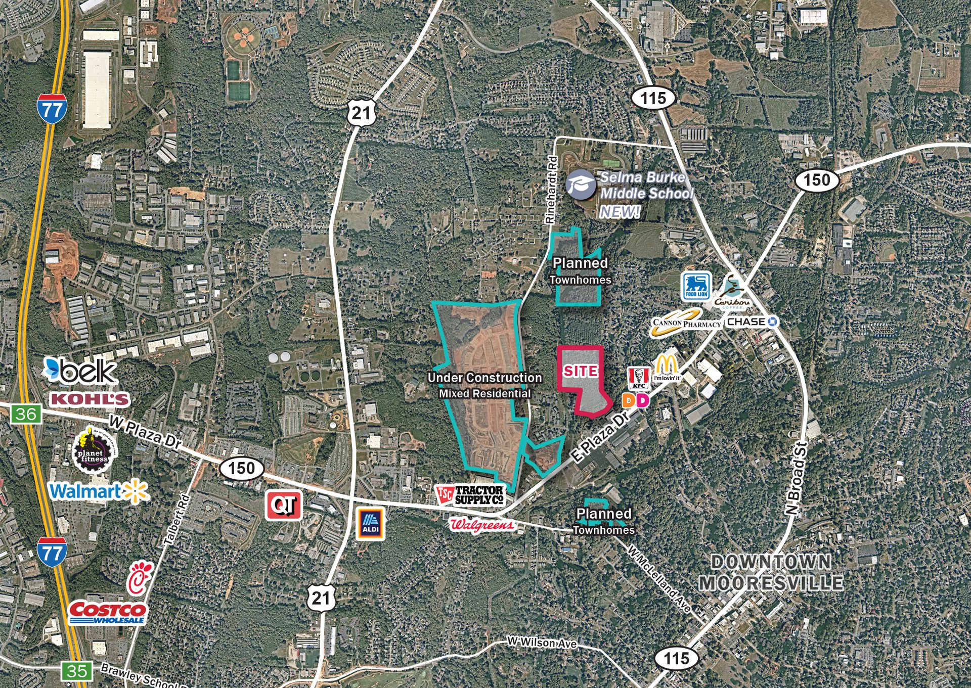 E Plaza Hwy Mooresville Site Aerial