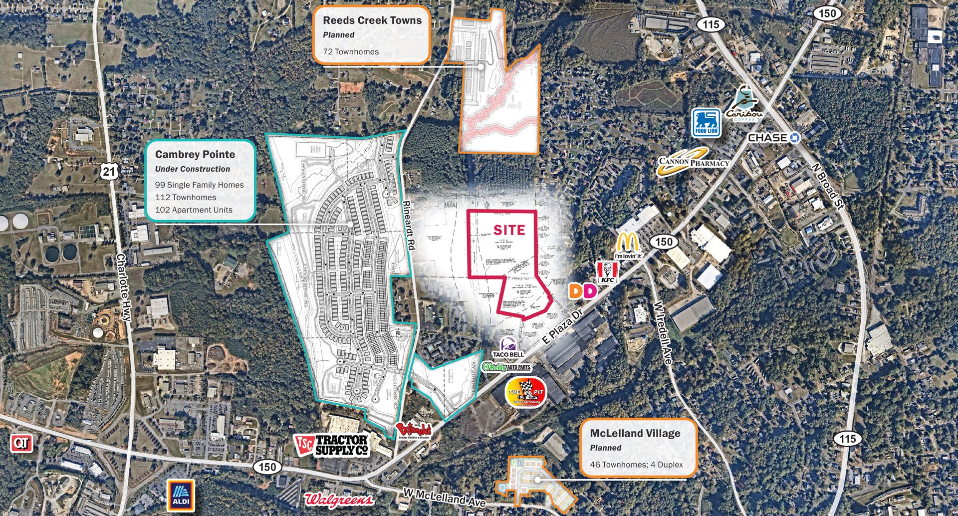 E Plaza Hwy Mooresville Site Overlay Aerial