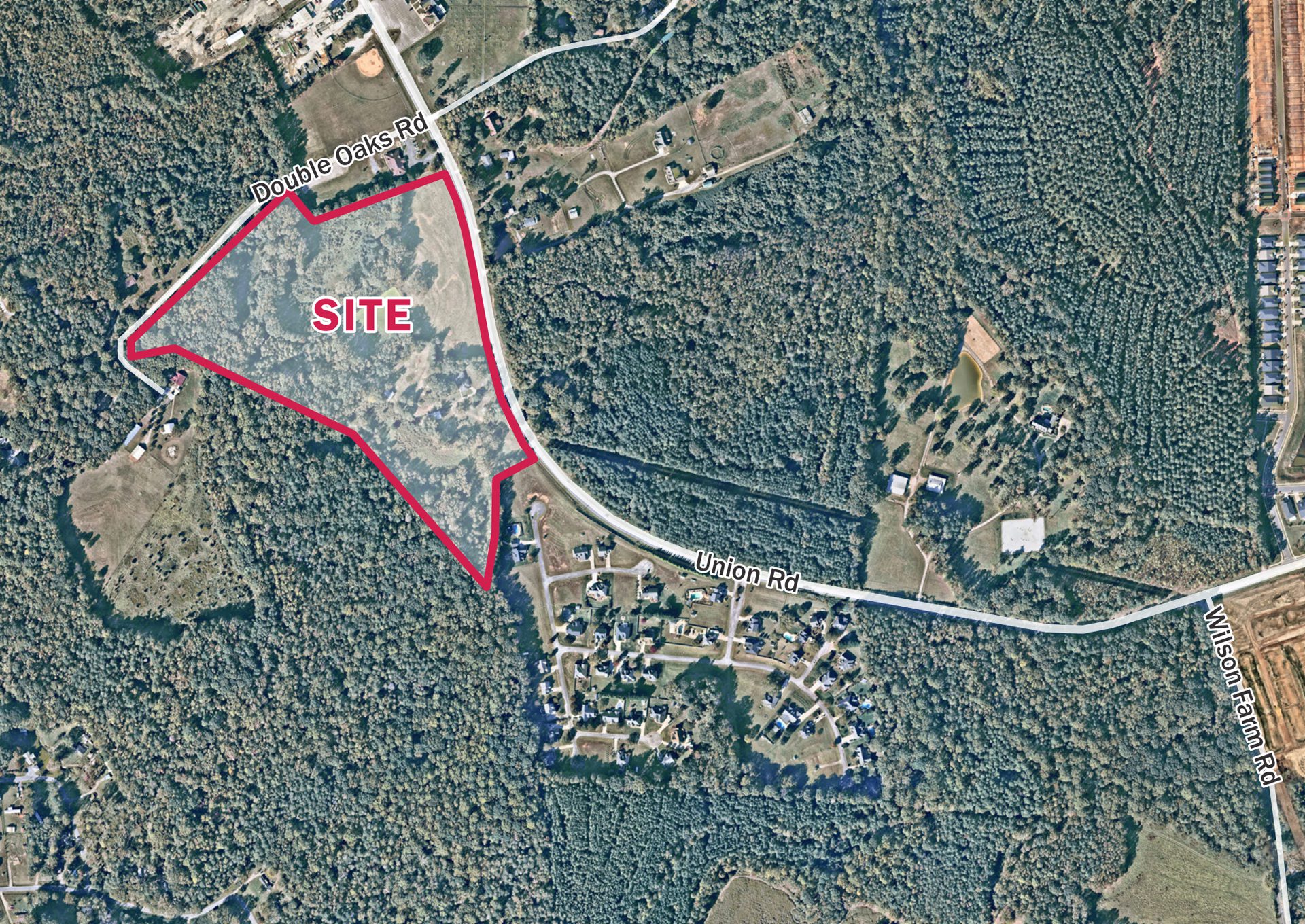 Union Road Land 32 Acre Site Aerial