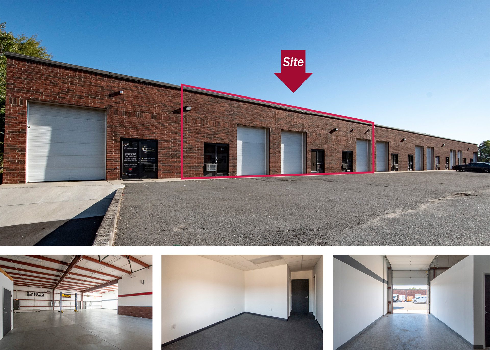 image collage of 3515 Centre Circle industrial building