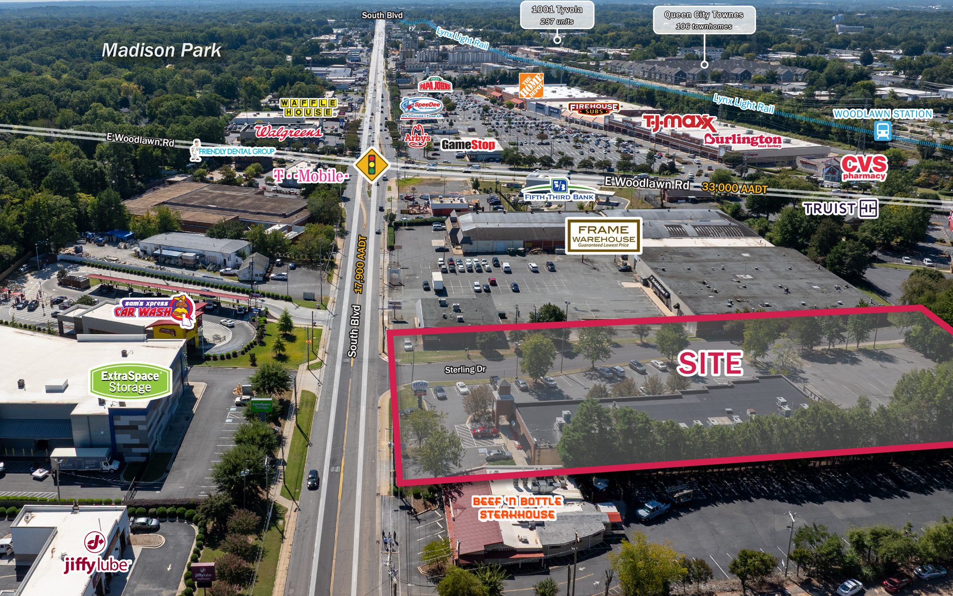 4540-4550 South Blvd South Aerial