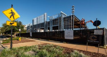 steel up at MPV's building 2 within Berewick Town Center development in Charlotte