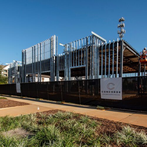 steel up at MPV's building 2 within Berewick Town Center development in Charlotte