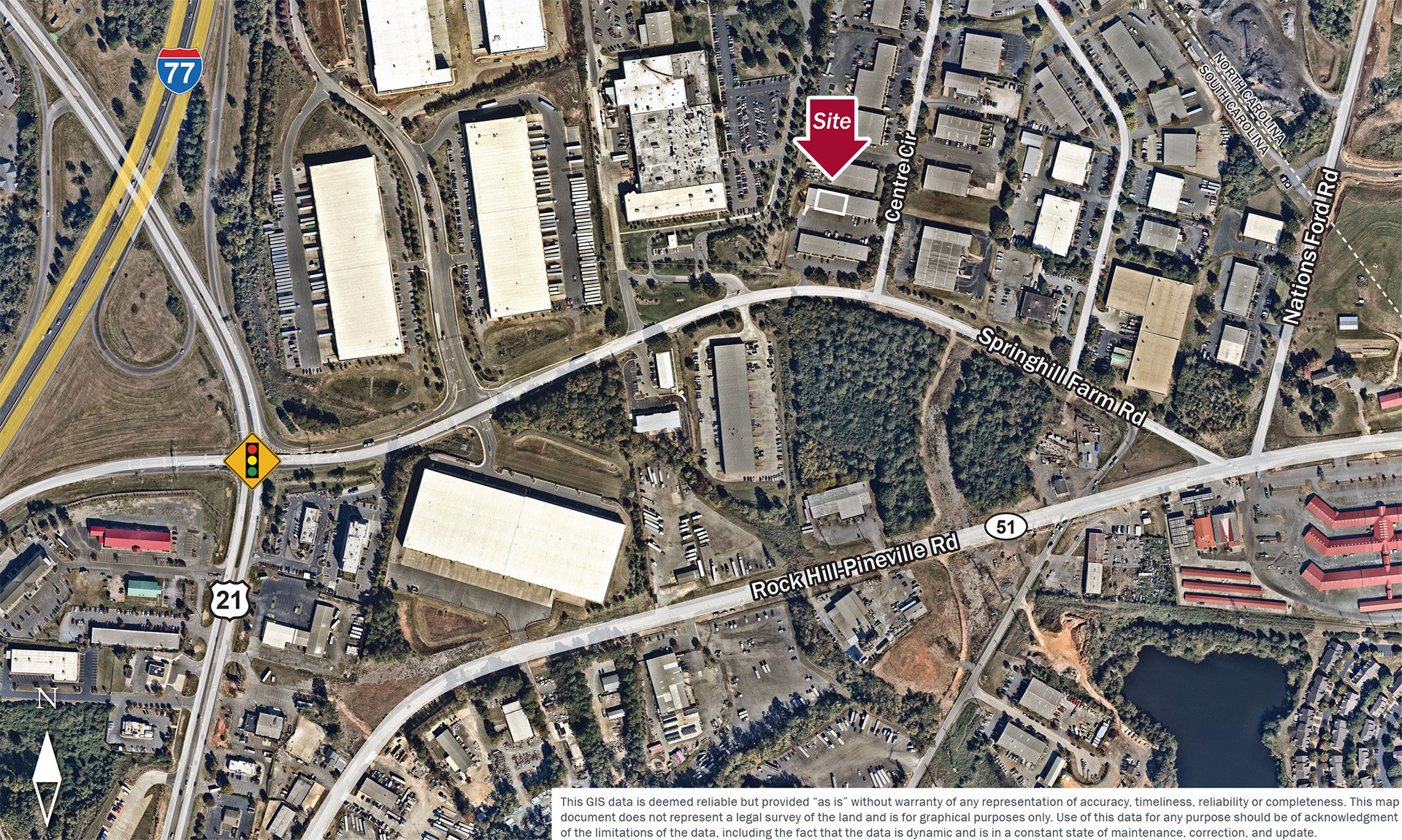 site access aerial for 3515 Centre Cir Dr